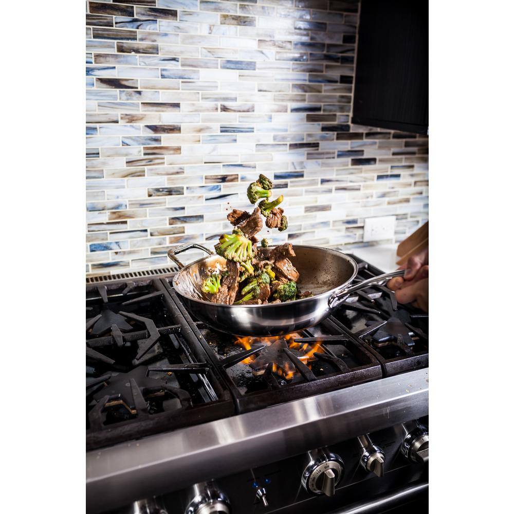 wiss Diamond Stainless Steel 7.9qt 12.5 in. Wok Premium Clad Induction Sauce Pan, Includes Lid - Hercitys