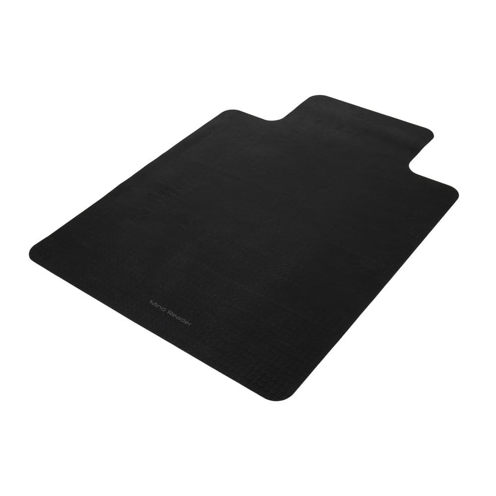 Black 47.5 in. W x 35.5 in. L PVC Indoor Office Chair Mat for Hardwood Floors Under Desk Floor Protector - Hercitys