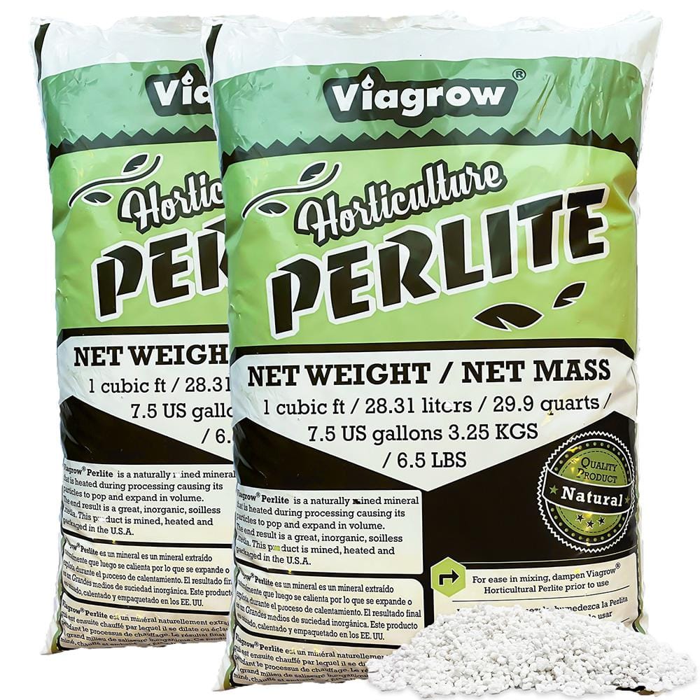 59 qt., 2 cu. ft. Organic Perlite Planting Soil Additive and Growing Medium White (2-1cf bags / 2CF total) - Hercitys