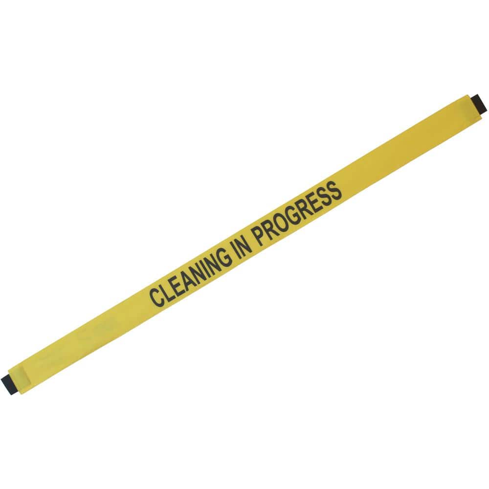 Nylon Cleaning in Progress Safety Banner with Magnetic Ends. Fits up to a 51 in. Extra-Wide Doorway - Hercitys