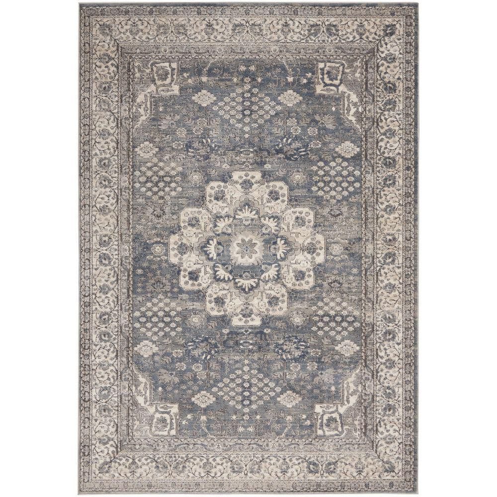 Concerto Grey/Ivory 5 ft. x 7 ft. Persian Vintage Area Rug - Hercitys
