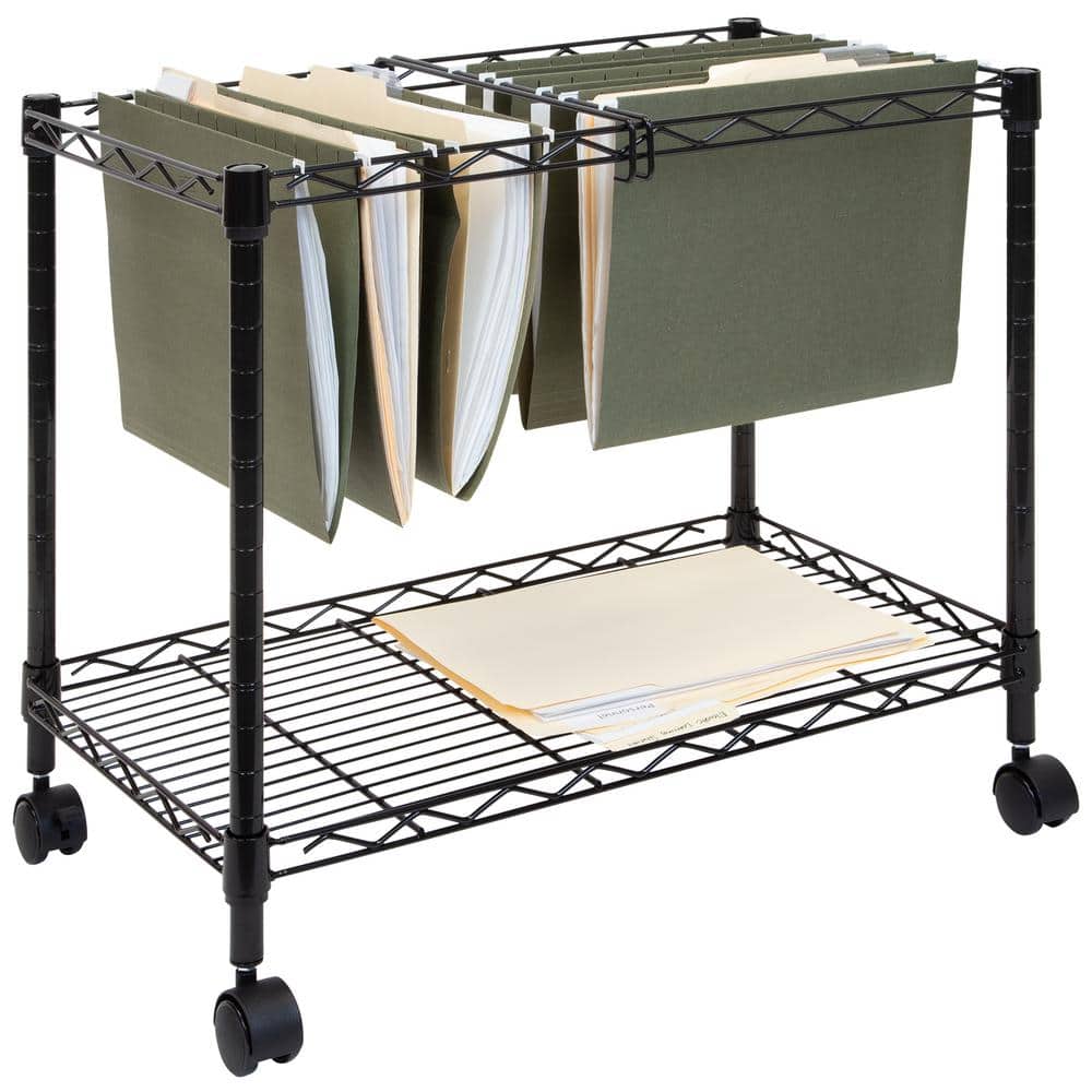 Rolling File Cart with Folder Rack - Hercitys