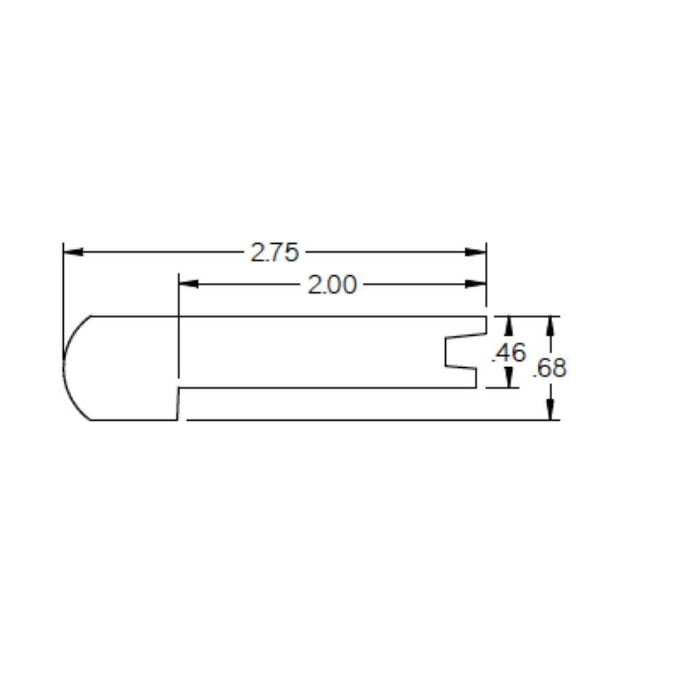 Jerzy 0.5 in. Thick x 2.78 in. Wide x 78 in. Length Hardwood Stair Nose - Hercitys