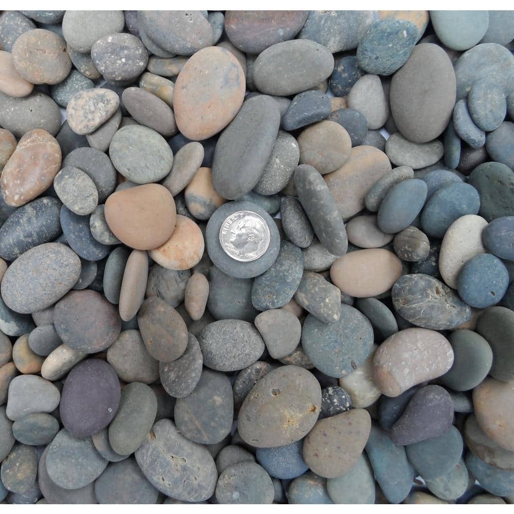 Rock Ranch 0.25 cu. ft. 20 lbs. 5/8 in. to 1 in. Mixed Mexican Beach Buttons Landscaping Pebble - Hercitys
