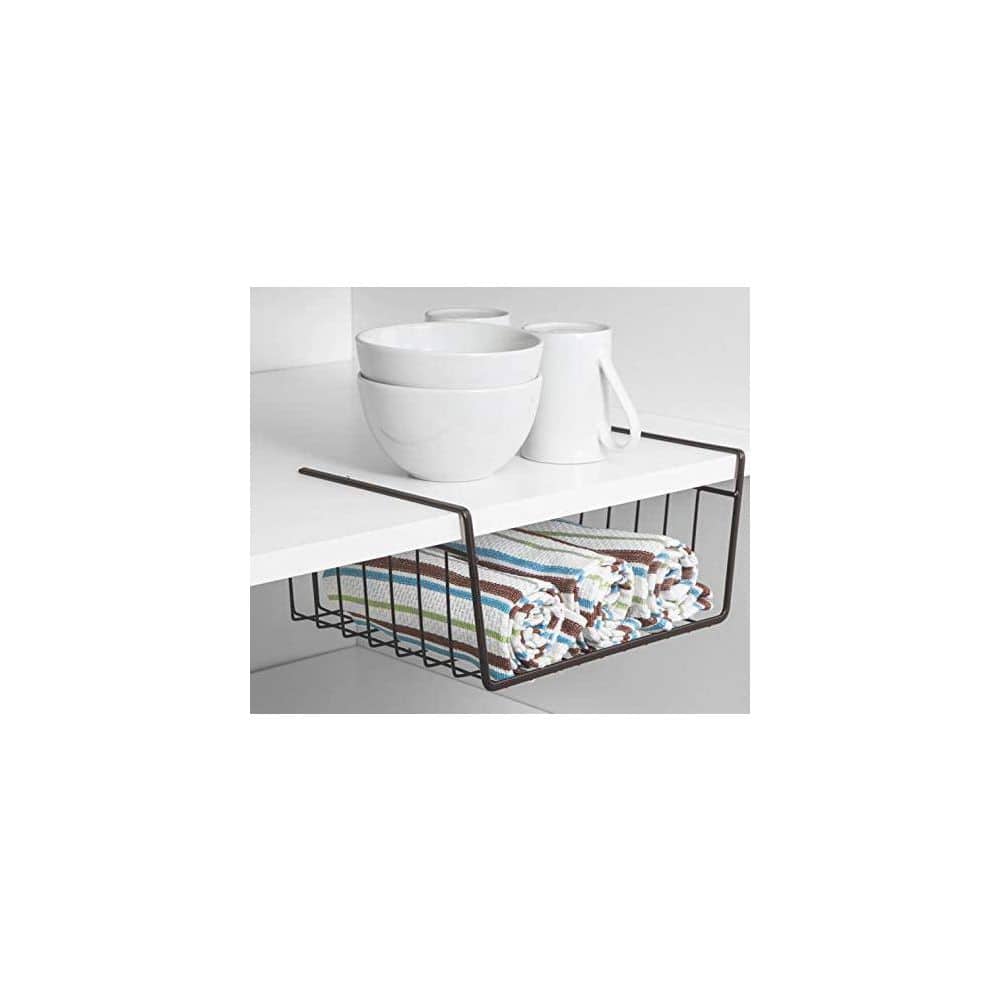 Undershelf Storage Basket Small 12 x 5.5 in. – Bronze - Hercitys