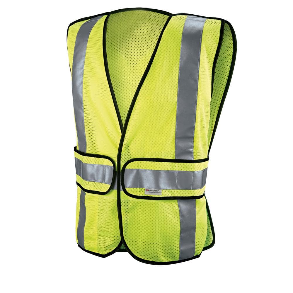 High-Visibility Yellow Polyester Reflective Class 2 Construction Reflective Safety Vest (Case of 5) - Hercitys