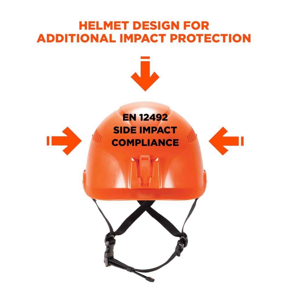 Skullerz Anti-Fog Clear Lens Orange Class C Safety Helmet with Visor - Hercitys