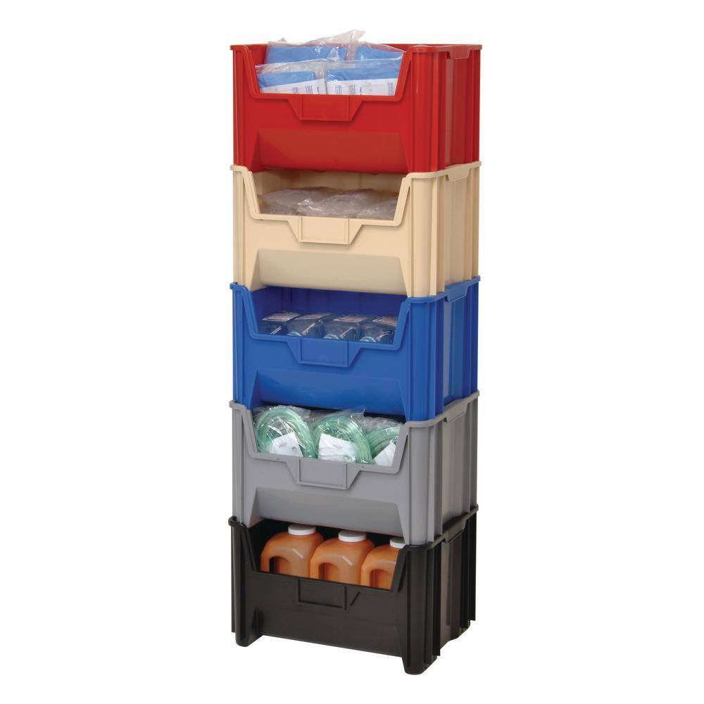 Giant Stack 41.66 qt. Container in Gray(3-Pack) - Hercitys