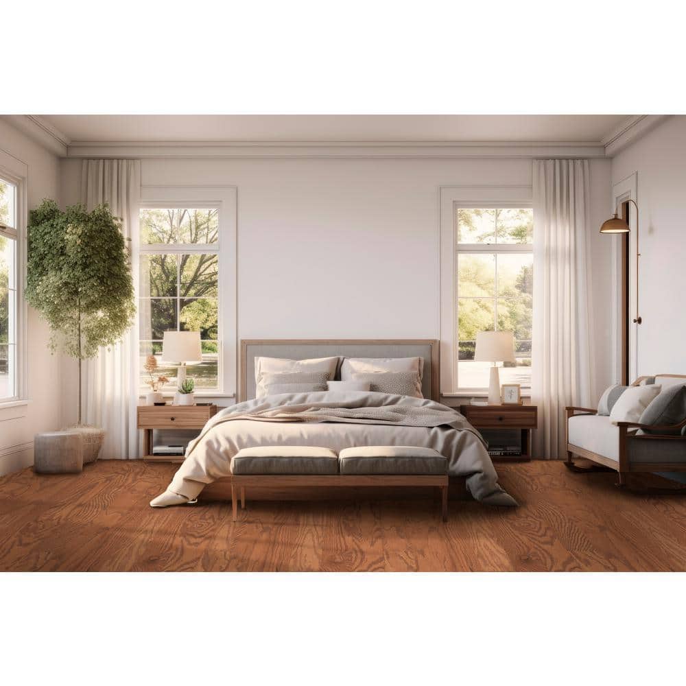 Bradford 3 Sunset Red Oak 3/8 in. T X 3.25 in. W Tongue and Groove Engineered Hardwood Flooring (23.76 sq.ft./case) - Hercitys