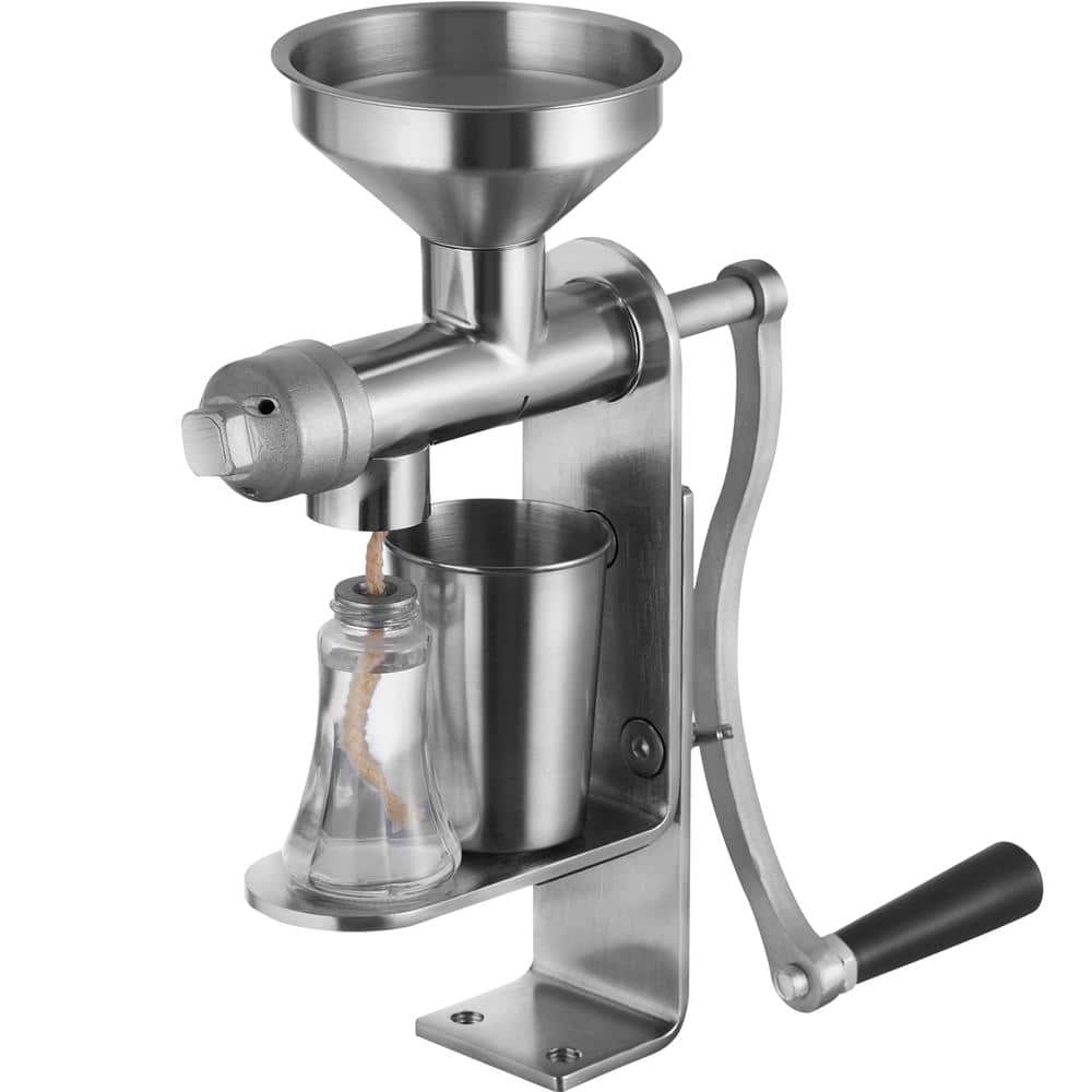 Manual Oil Press Machine Stainless Steel, Detachable Easy Cleaning, Household Expeller for Peanuts, Sesame, Rapeseed - Hercitys