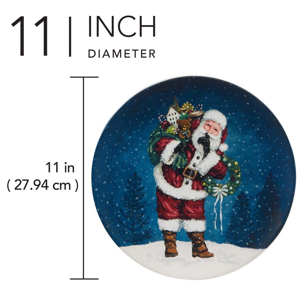 Multi-Colored Santa’s Secret Dinner Plate (Set of 4) - Hercitys