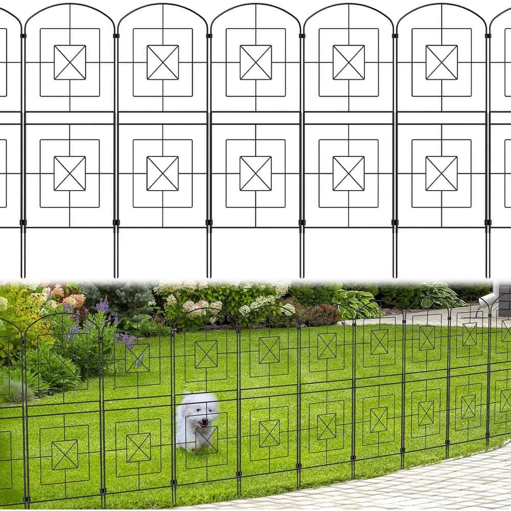Extra Tall 37.8 Metal Decorative Garden Fence Panel 15 Pack Durable Weather-Resistant Privacy Screen Easy Install - Hercitys