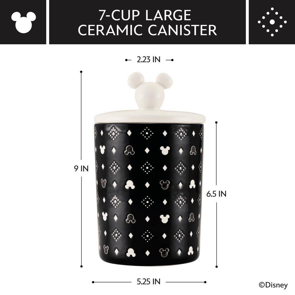 Monochrome Large Ceramic Canister with Lid - Hercitys