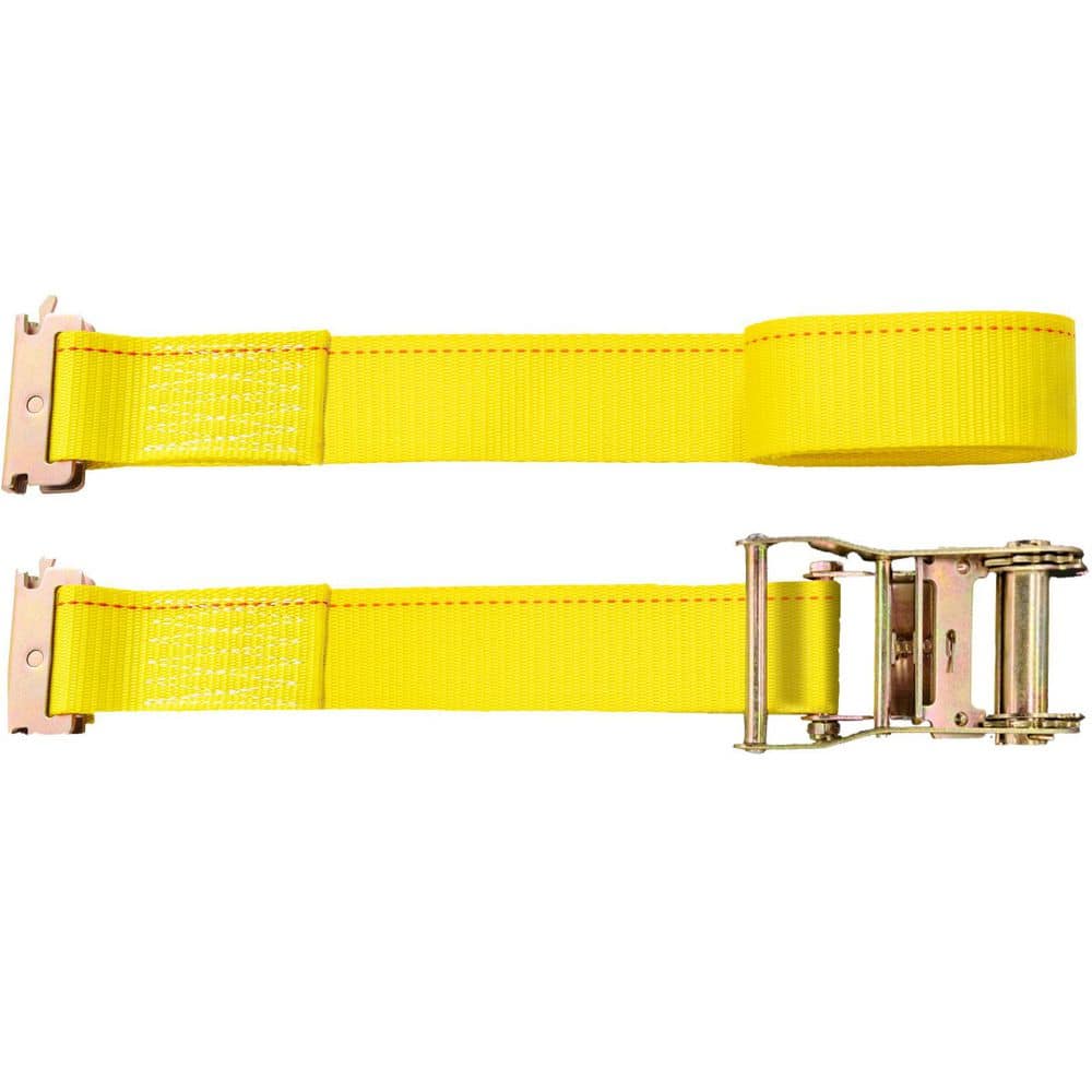 E Track Ratchet Strap, 18PCS, 15 ft. Chain, E-Track Straps 4400 lbs. Breaking Strength, with Polyester Webbing - Hercitys