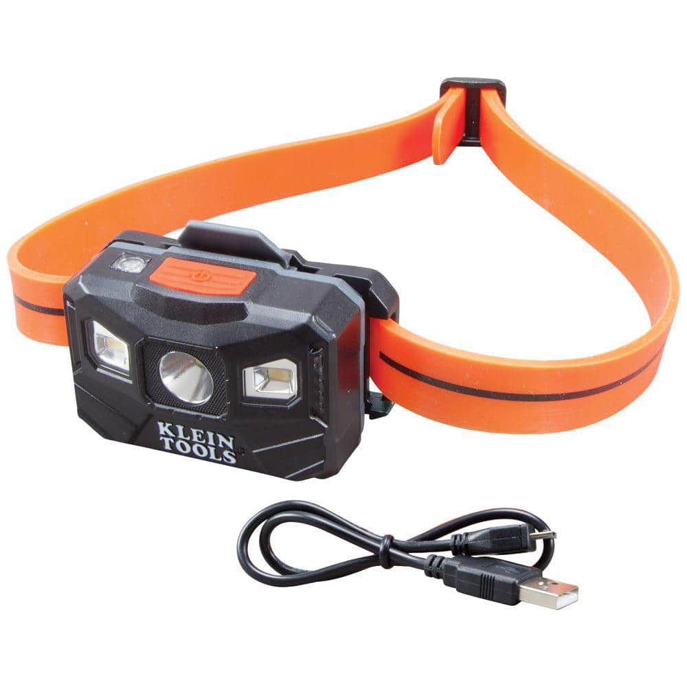 Rechargeable Headlamp with Silicone Strap, 400 Lumens, 3 Modes - Hercitys