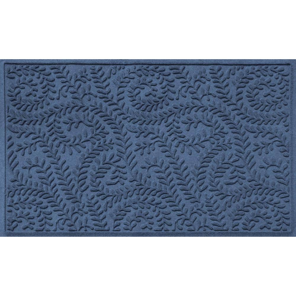 WaterHog Boxwood Navy 35 in. x 59 in. PET Polyester Indoor Outdoor Doormat - Hercitys