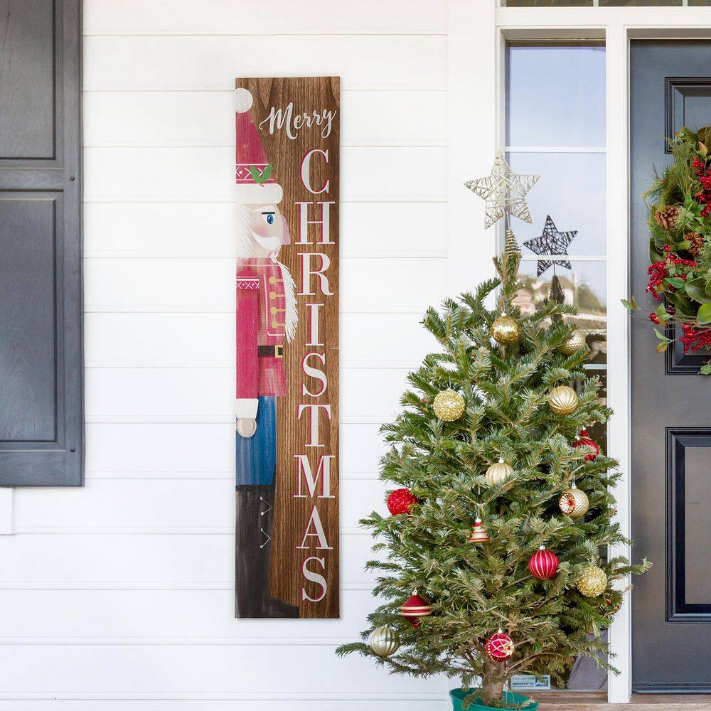60 in. H Wooden Christmas Nutcracker Porch Sign (KD) - Hercitys