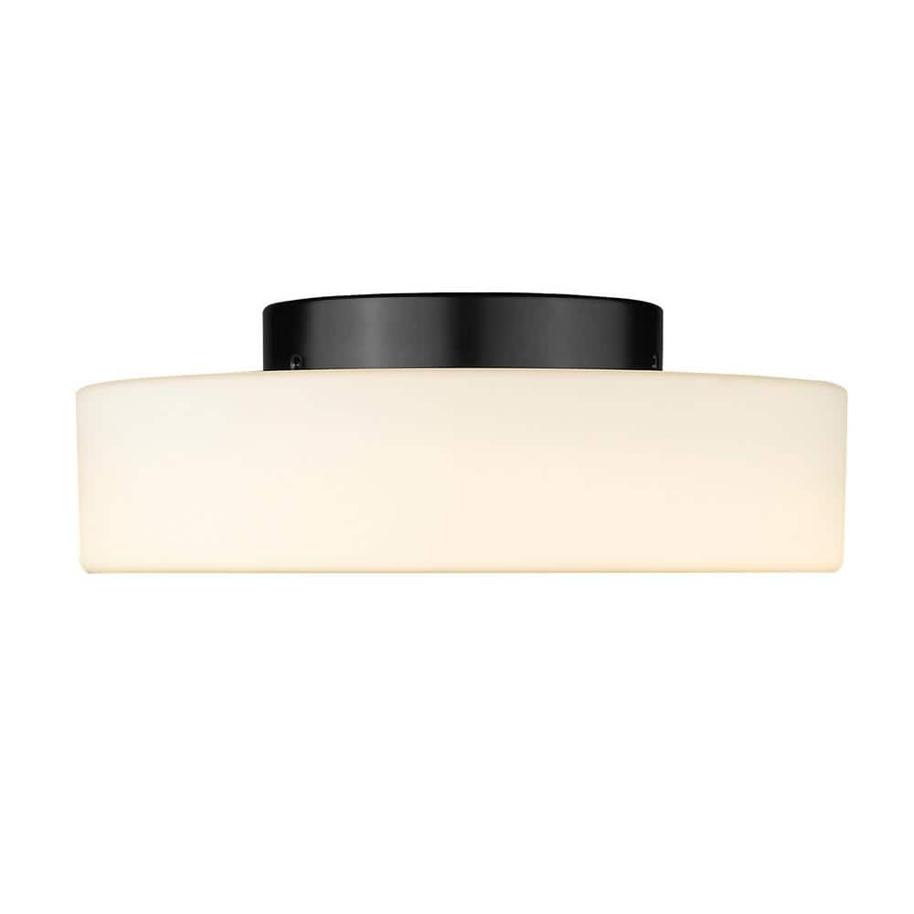 Toli 12 in. Matte Black LED Flush Mount - Hercitys