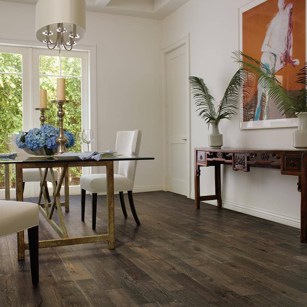 Boca Raton French Oak 3/4 in. T x 5 in. W Wire Brushed Solid Hardwood Flooring (22.6 sq. ft./case) - Hercitys