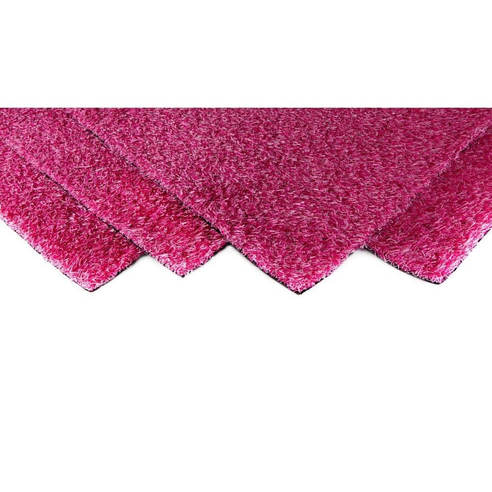 Pink Blend Turf 6 ft. x 8 ft. Artificial Grass Rug - Hercitys