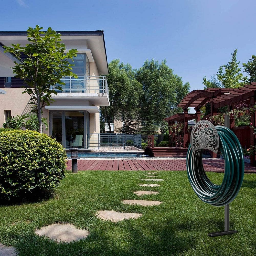 Garden Hose Holder, Decorative Hose Butler Sturdy Water Hose Rack, Durable Wall Hose Hanger, - Hercitys