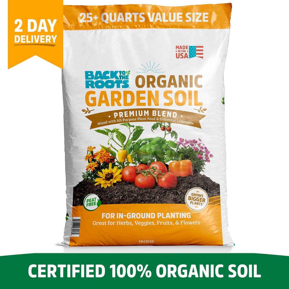 Organic Garden Soil (1 cu.ft.) Peat-Free, Blended with Organic Fertilizer - Hercitys