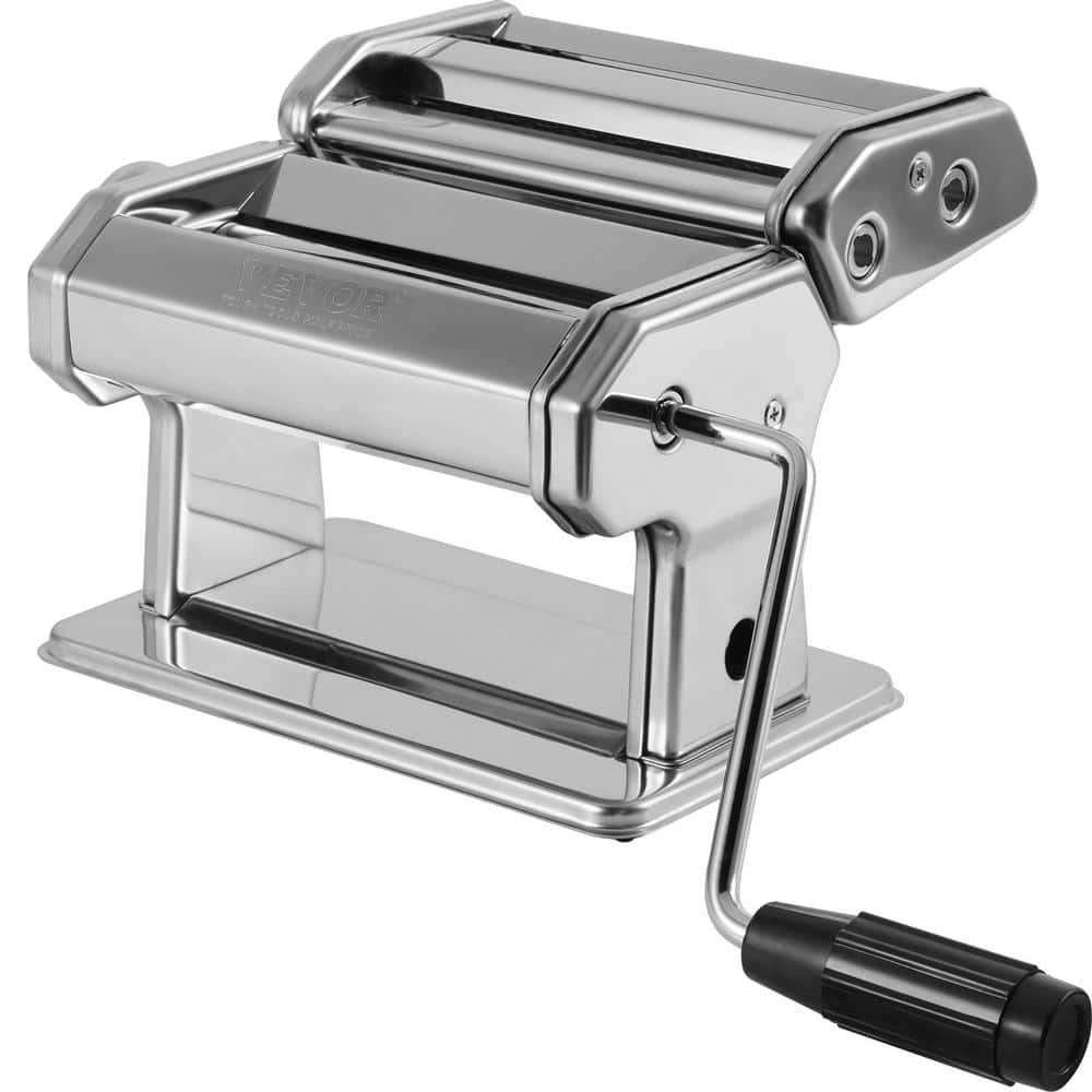 Pasta Maker Machine, 9-Adjustable Thickness Settings, Stainless Steel Noodle Rollers and Cutter, Manual Hand Press - Hercitys