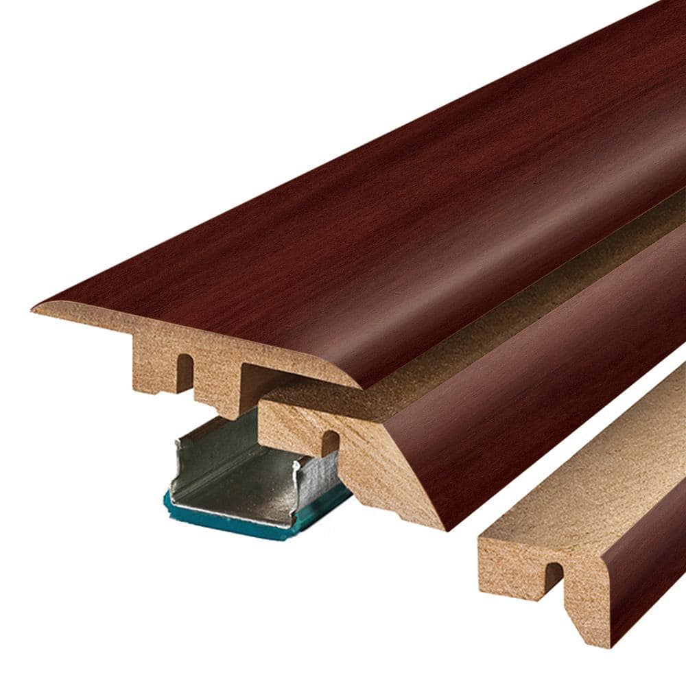 Scarlet 0.75 in. T x 2.37 in. W x 78.7 in. L Smooth Wood Look Laminate Moulding/Trim 4 in 1 Molding - Hercitys