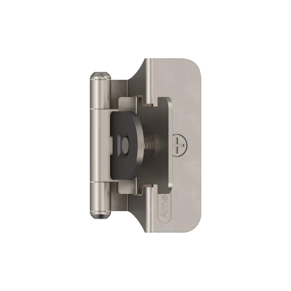 Satin Nickel 1/4 in. (6 mm) Double-Demountable Inset Hinge (2-Pack) - Hercitys