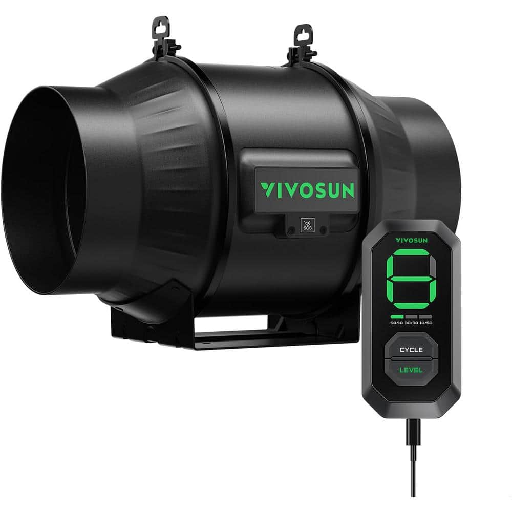 AeroZesh T6 408 CFM Inline Duct Fan with E12 Speed Controller - Hercitys