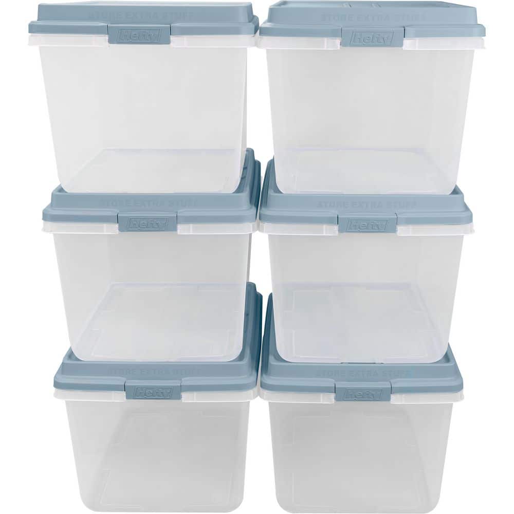 72 .qt Clear Hi Rise Storage Bin – 6 units - Hercitys