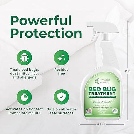 Mite and Bed bug Kit, Odorless, Non Toxic, Safe- Includes Bed Bug Spray, Laundry Additive Insect Killer - Hercitys
