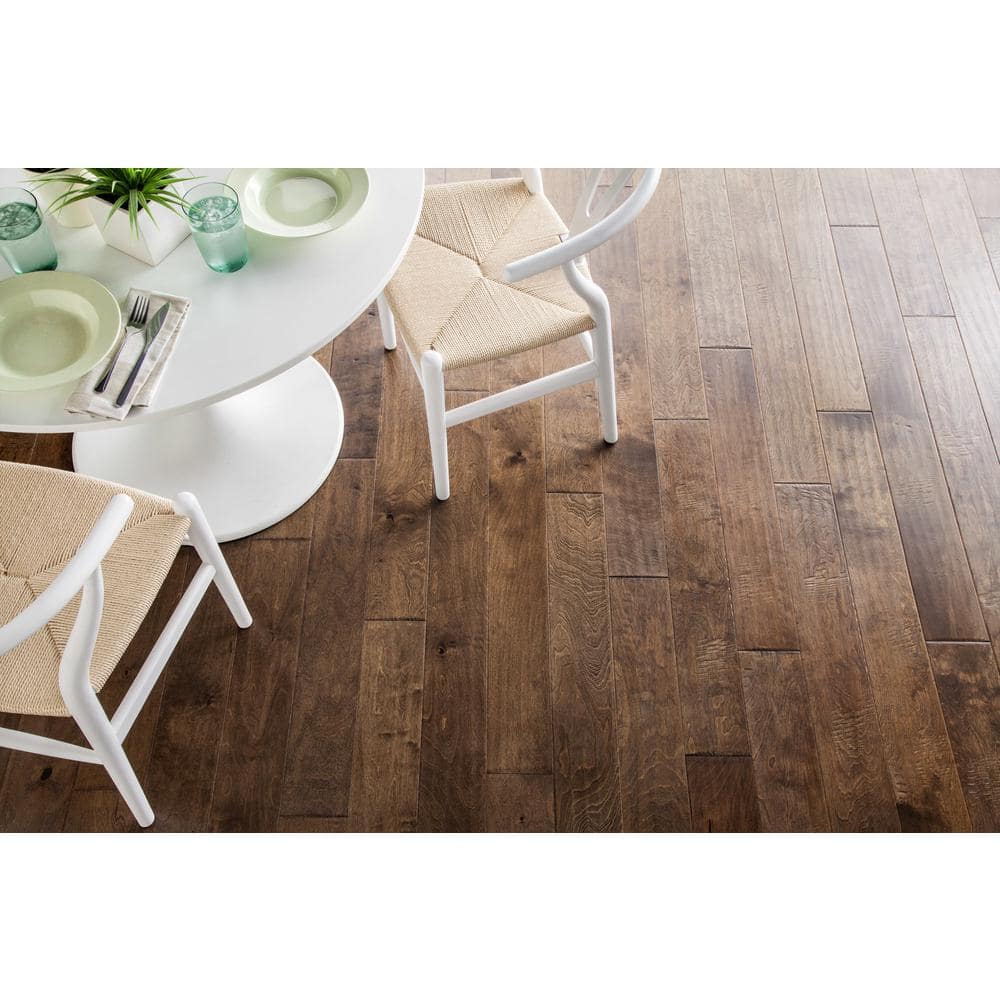 Heritage Venus Birch 3/8 in. T x 5 in. W Tongue and Groove Hand Scraped Engineered Hardwood Flooring (32.8 sq.ft./case) - Hercitys