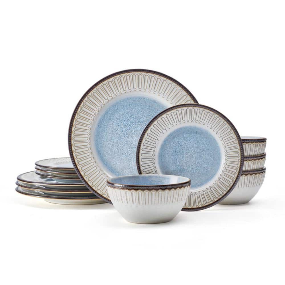 Clara 12-Piece Stoneware Dinnerware Set - Hercitys