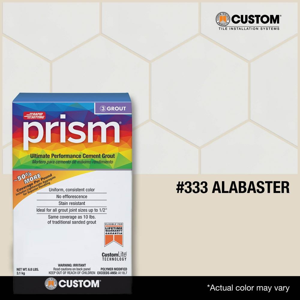 Prism #333 Alabaster 17 lb. Ultimate Performance Grout - Hercitys
