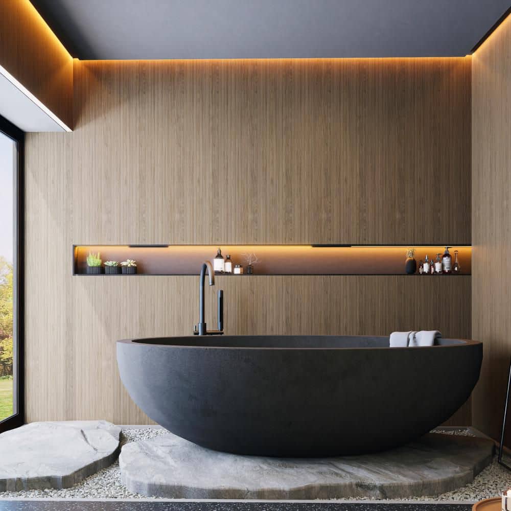 Woodstrip Nogal 11-3/4 in. x 23-1/2 in. Ceramic Wall Tile (15.44 sq. ft./Case) - Hercitys