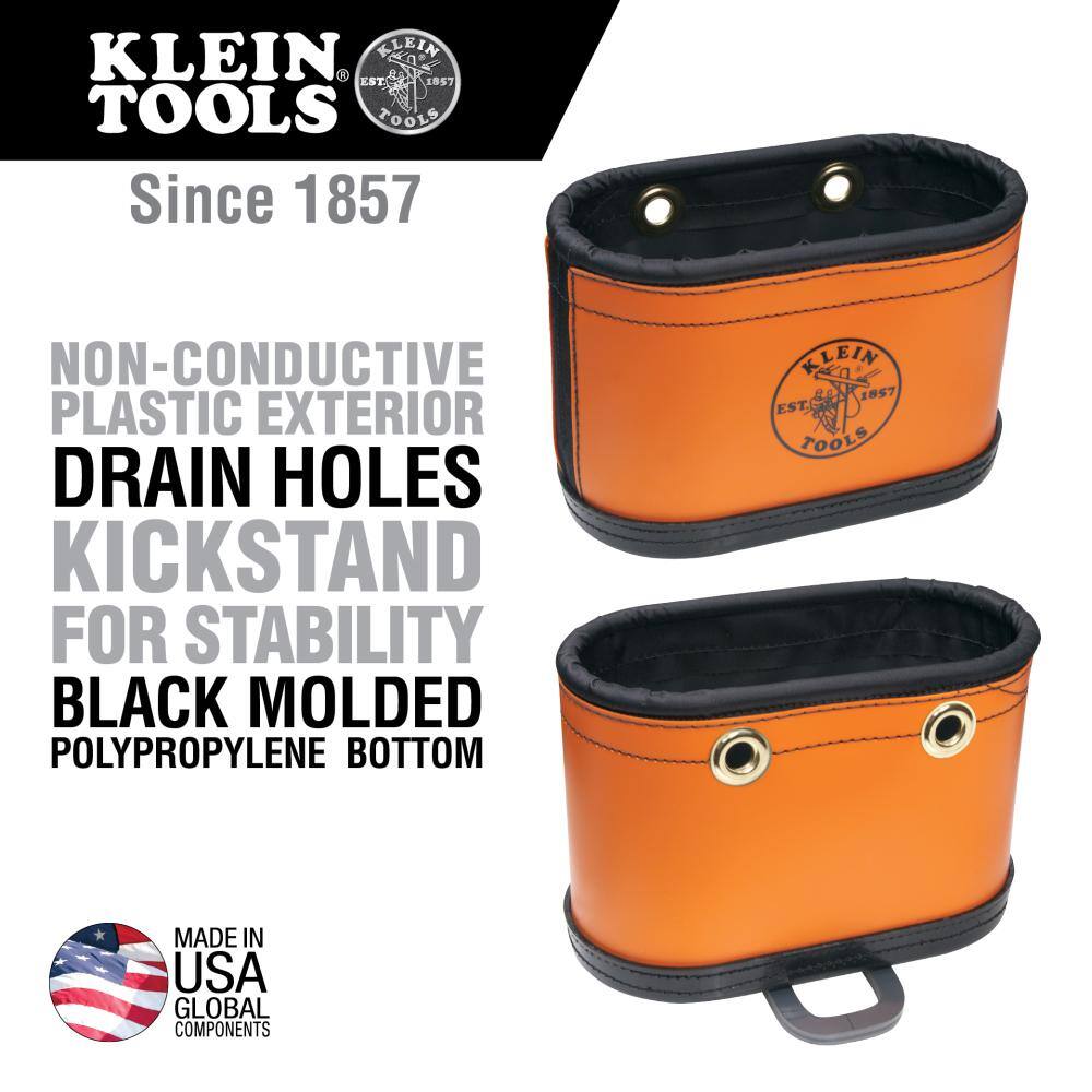Hard-Body Bucket, 14 Pocket Oval Bucket with Kickstand - Hercitys
