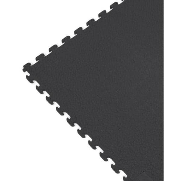 Rhino-Tec 18.3 in. x 18.3 in. Black PVC Sport and Gym Flooring Tile (6-Pieces) - Hercitys