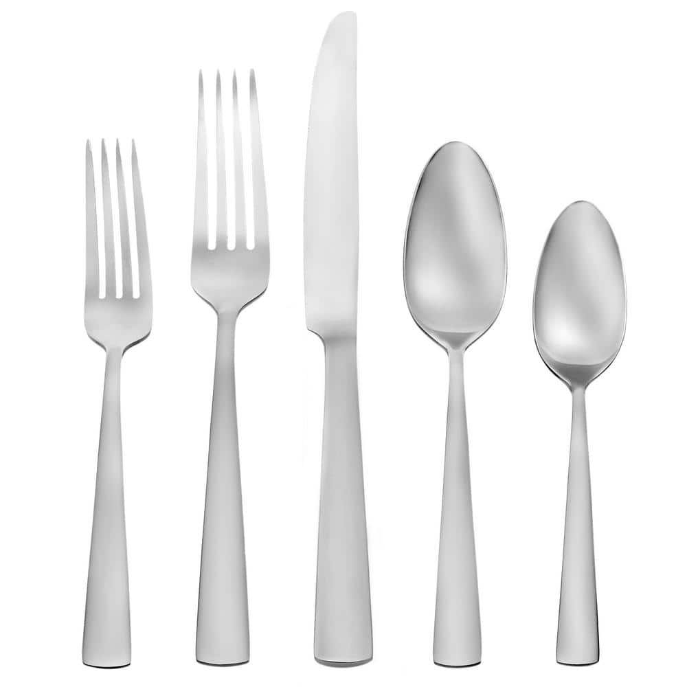 Nocha 20-Piece Brushed Stainless Steel Flatware Set - Hercitys