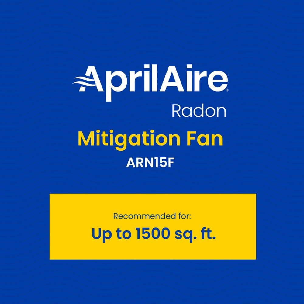 ARN15F Radon Mitigation Fan Kit, 166 CFM with 4.5 in. Inlet and Outlet Openings - Hercitys