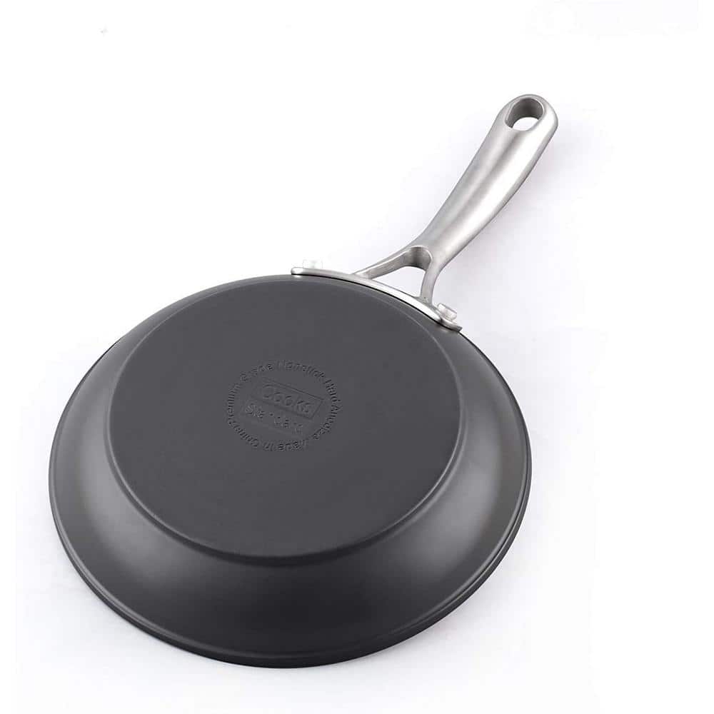 8 and 10.5 in. Fry Saute Omelet 2-Piece Nonstick Hard Anodized Pan Set Black - Hercitys