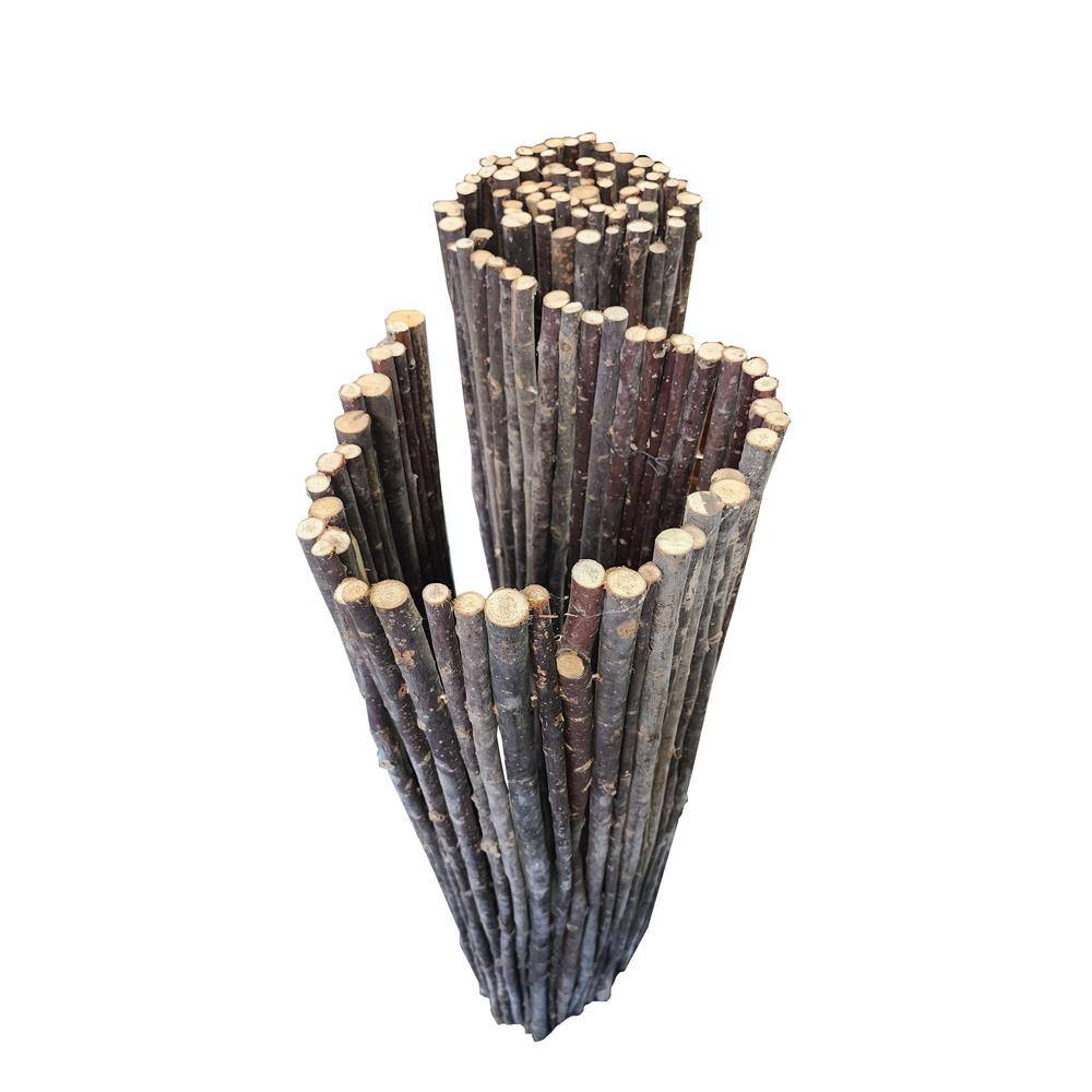 72 in. H x 72 in. L Large Willow Wood Poles Garden Fence - Hercitys