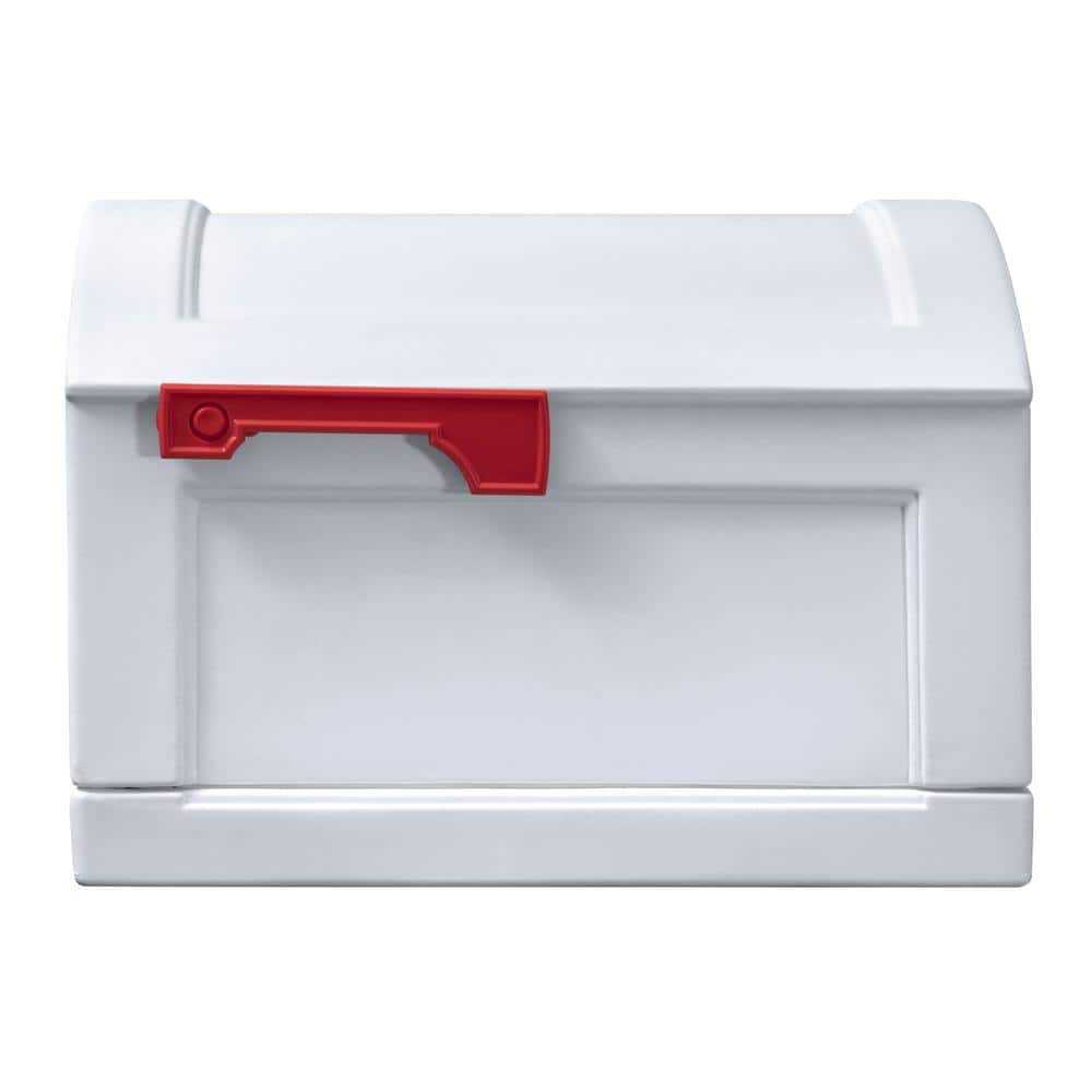 Town-to-Town Extra Large T4 Sized Resin Mailbox Classic White - Hercitys