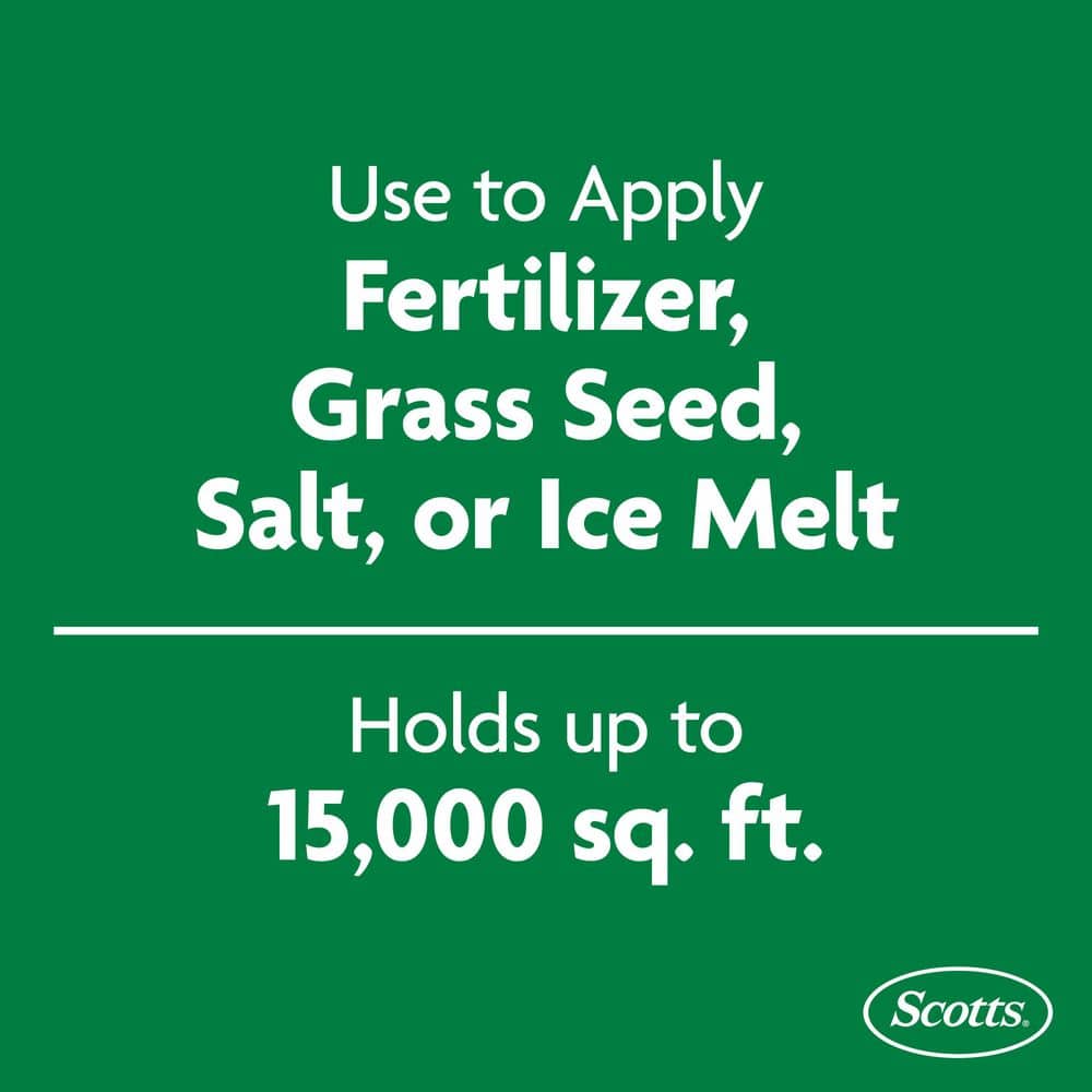 Turf Builder EdgeGuard DLX Push Broadcast Spreader Holds up to 15,000 sq.ft. for Seed, Fertilizer, Salt, Ice Melt - Hercitys