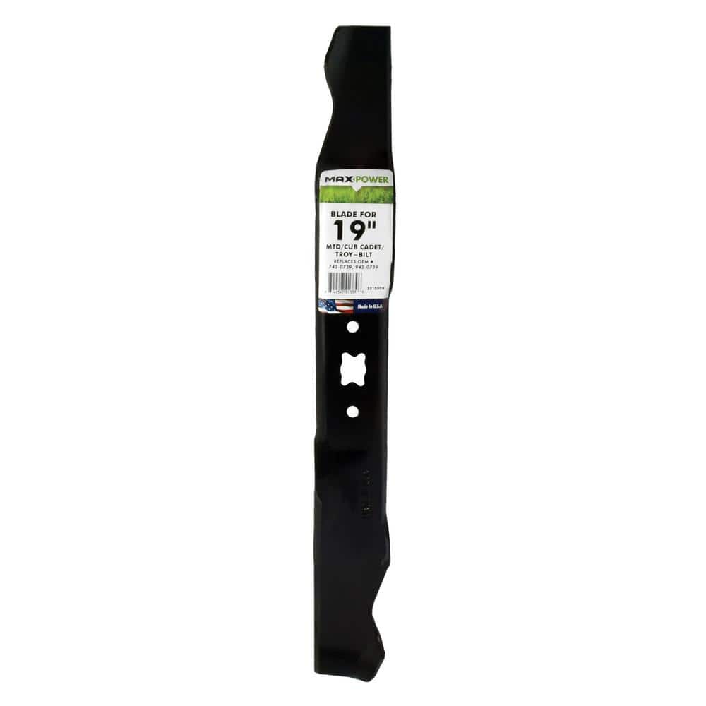 Mower Blade for 19 in. Cut MTD, Cub Cadet, Troy-Bilt Walk Behind Mowers Replaces OEM #’s 742-0739 and 942-0739 - Hercitys