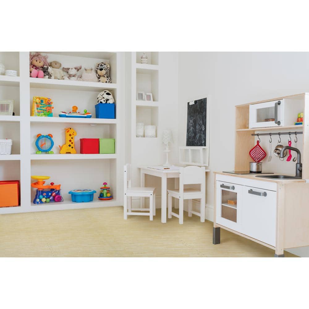 Ash 24 in. x 24 in. Interlocking Foam Anti Fatigue Tiles (16 sq. ft./case) - Hercitys