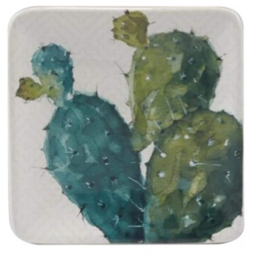 Cactus Verde Multicolor Canape Salad Plates (Set of 4) - Hercitys