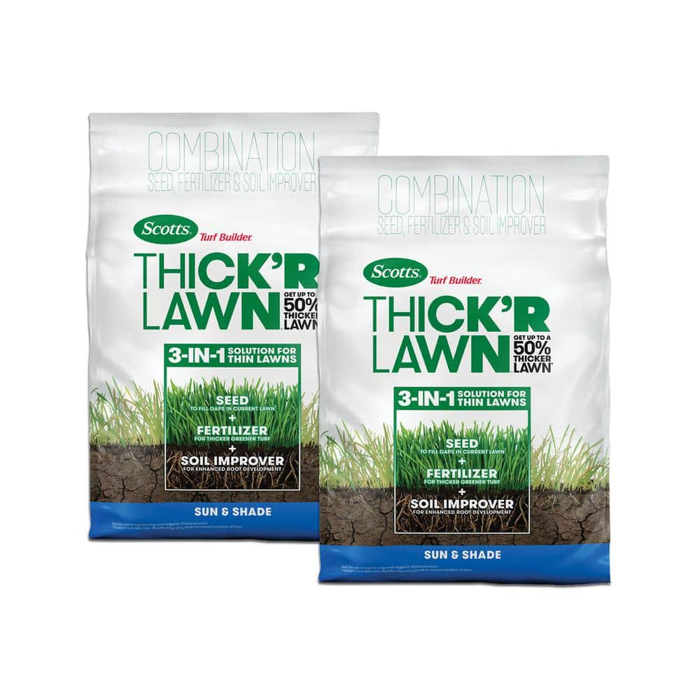 Turf Builder 12 lbs. Thick’R Sun and Shade Grass Seed (2-Pack) - Hercitys