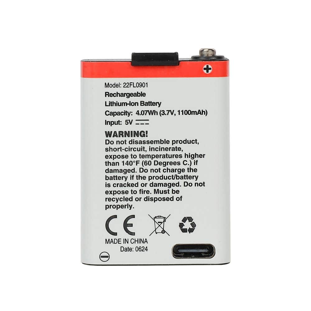 600 Lumens Dual Power Aluminum Headlight 3.7-Volt 1100 mAh Rechargeable Replacement Battery - Hercitys