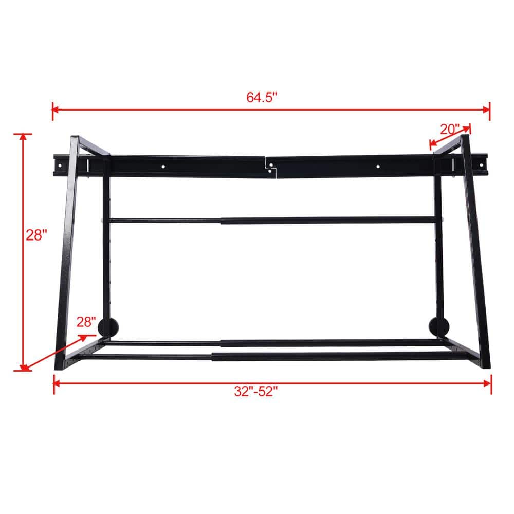 Black Steel Heavy Duty Adjustable Garage Wall Multi-Tire Storage Rack - Hercitys